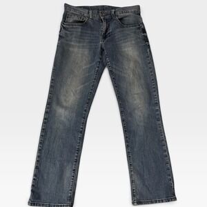 Axel Brand Mens Straight Leg Jeans 30x32 Medium Wash Stretch Denim RN143571
